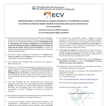 📢 Anúncio de Concurso Público Nacional N.o O-ST-09/2024/P178644_02/MIOTH